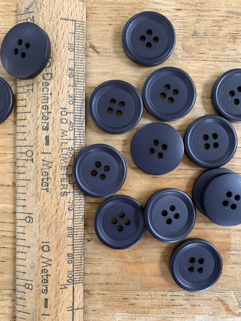 Satin finish blazer buttons - Navy - 20mm - The Eternal Maker - UK Fabric Shop