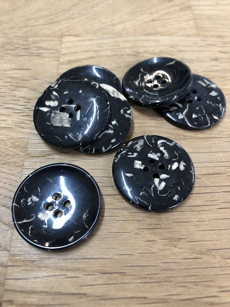 Sawdust Black Button - 28mm - The Eternal Maker - UK Fabric Shop