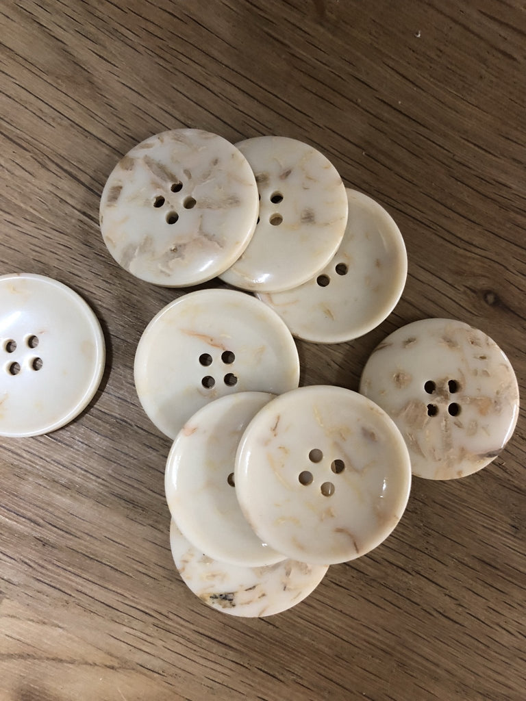 Sawdust Cream Button - 28mm - The Eternal Maker - UK Fabric Shop