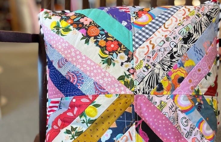 Scrappy Quilted Cushion Online Course - The Eternal Maker - UK Fabric Shop