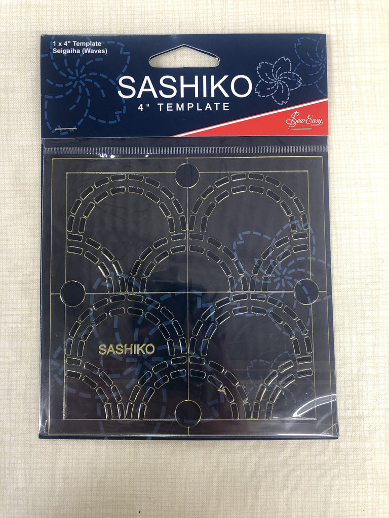 Sew Easy Embroidery Patterns Sashiko Template - Seigaha (Waves) 4"