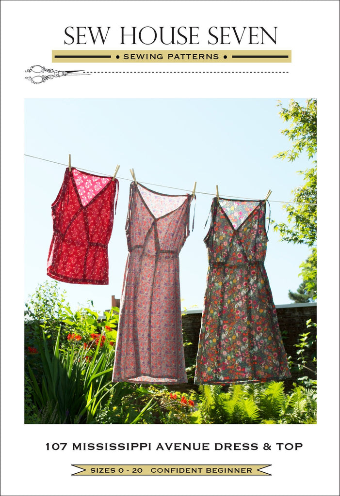 Sew House Seven Dress Patterns Mississippi Avenue Dress and Top - Sew House Seven - Digital PDF Download Pattern
