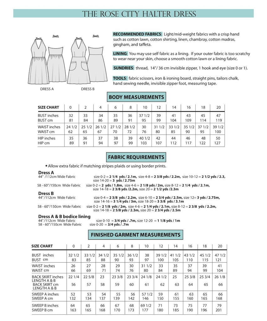 Sew House Seven Dress Patterns Rose City Halter Dress Pattern - Sew House Seven - Digital PDF Download Pattern