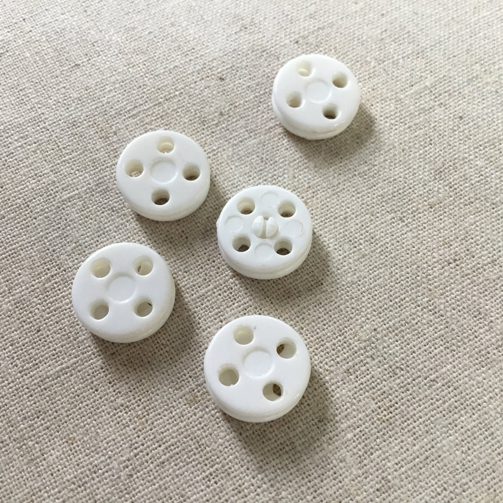 Sew in Poppers - Medium 15mm - White - The Eternal Maker - UK Fabric Shop