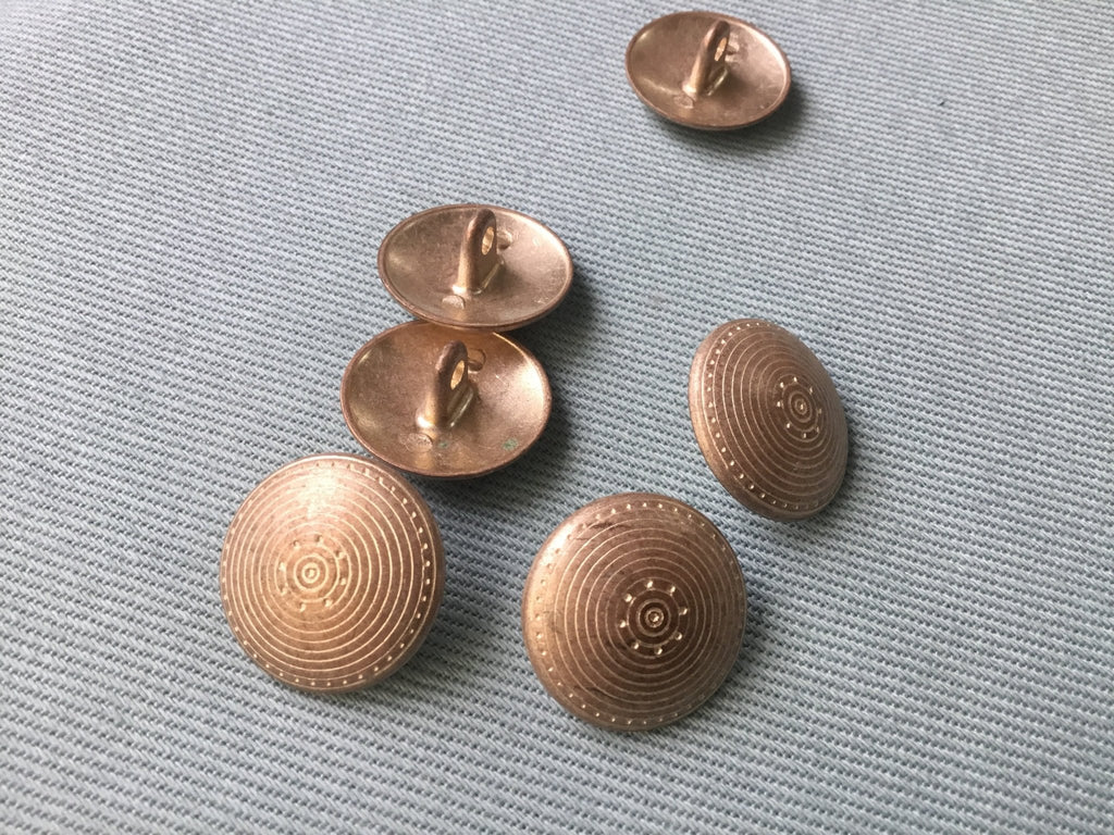 Shield Button - 20mm - Light Gold - The Eternal Maker - UK Fabric Shop