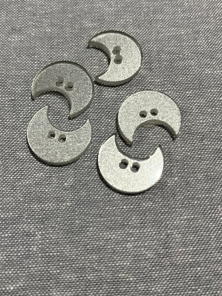 Silver Moon 22mm Button - The Eternal Maker - UK Fabric Shop
