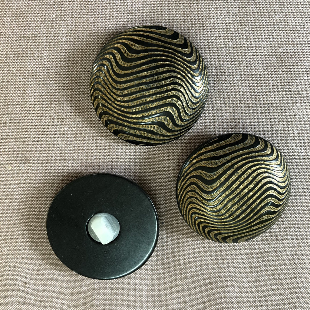 Sixties Style Shank Gold Button - 38mm - The Eternal Maker - UK Fabric Shop