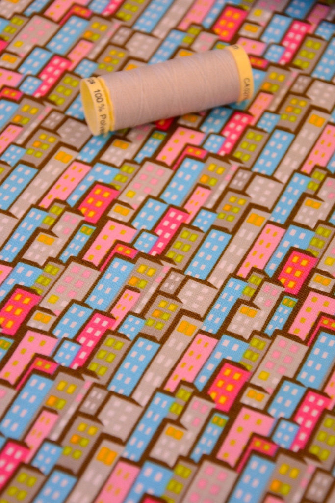 Skyscrapers - The Pixie Pops City - Timeless Treasures - The Eternal Maker - UK Fabric Shop