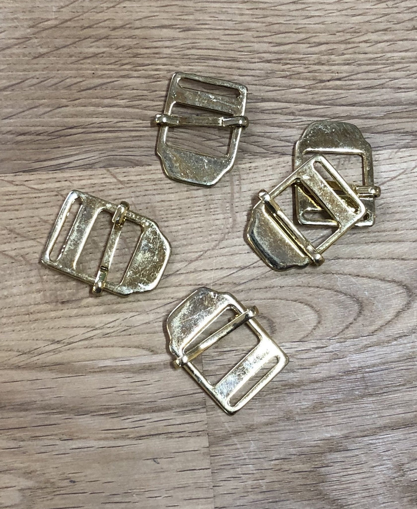 Slider Buckle - Moving and Fixed Bar - Gold - The Eternal Maker - UK Fabric Shop