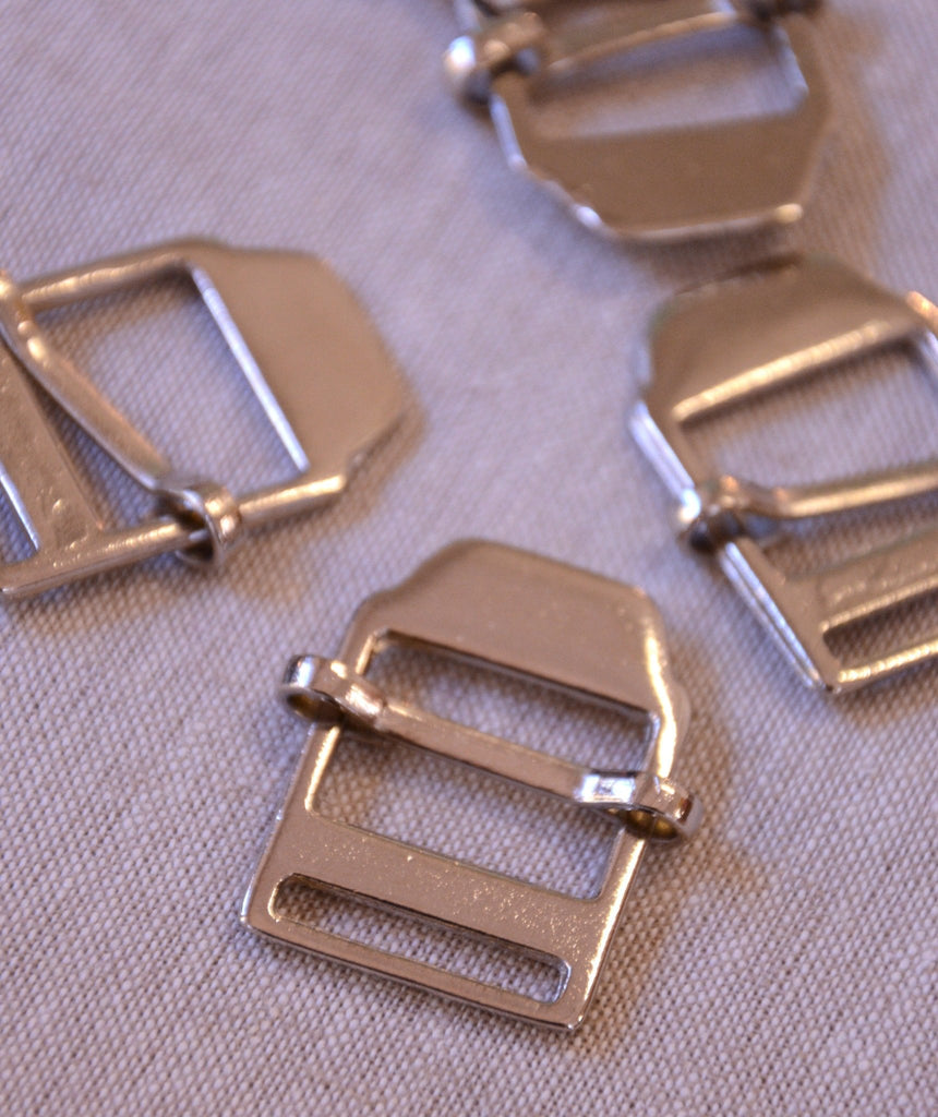 Slider Buckle - Moving and Fixed Bar - Silver - The Eternal Maker - UK Fabric Shop