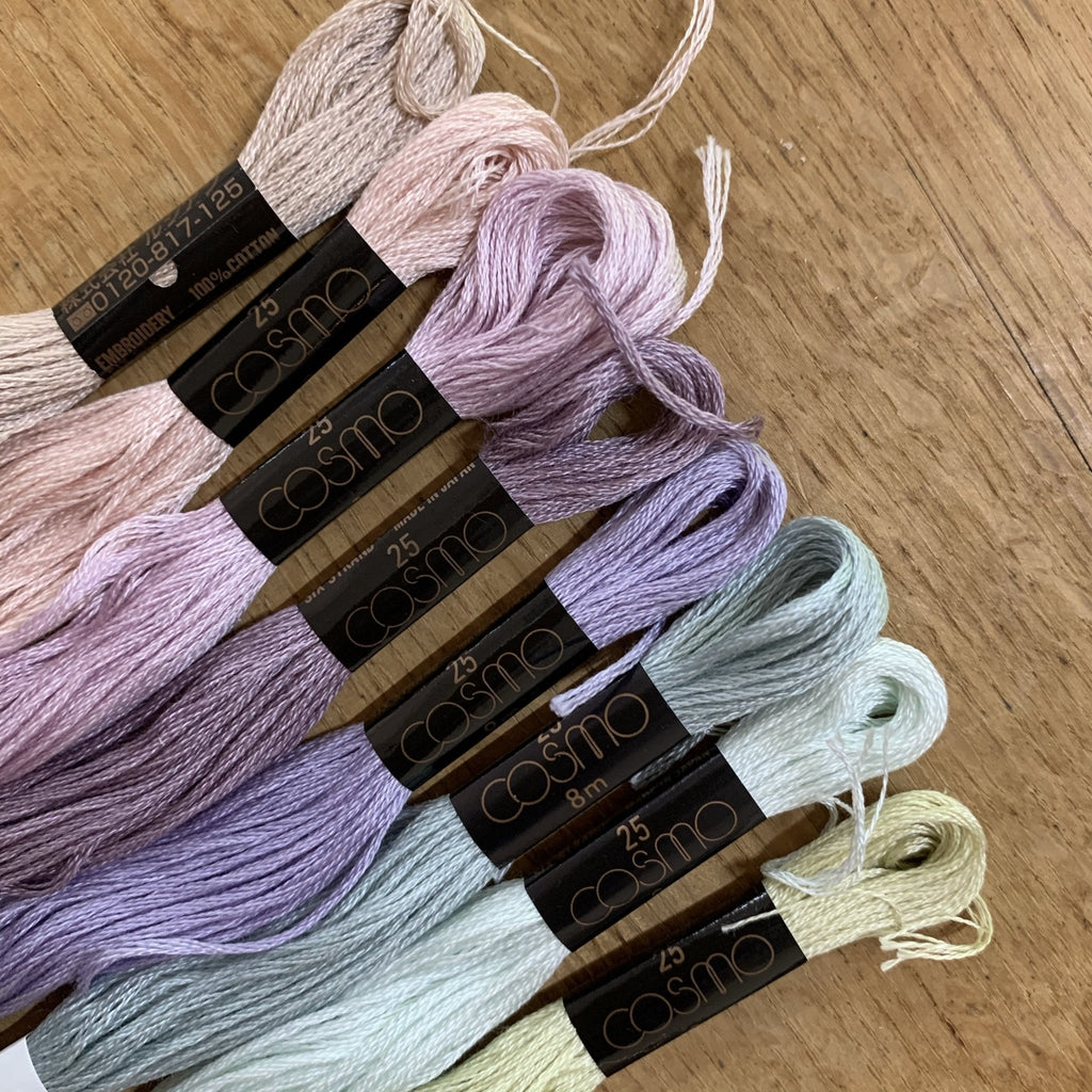 Soft pastels - Lecien Cosmo Embroidery Thread Set - The Eternal Maker - UK Fabric Shop