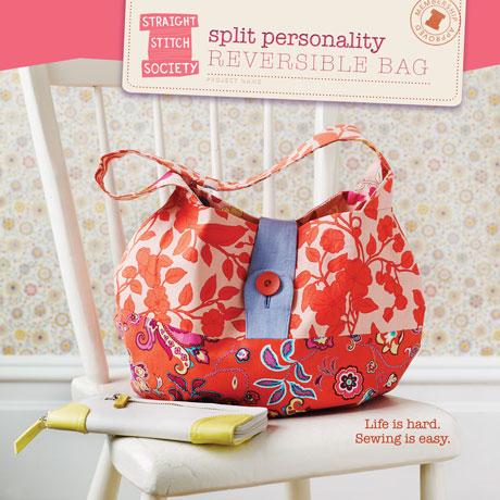 Split Personality Bag - Straight Stitch Society - Digital Download Pattern - The Eternal Maker - UK Fabric Shop