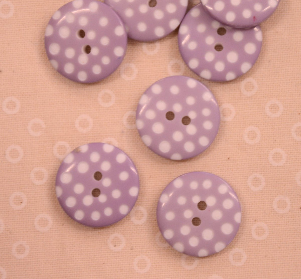 Spotty Button - 18mm - Lilac - The Eternal Maker - UK Fabric Shop