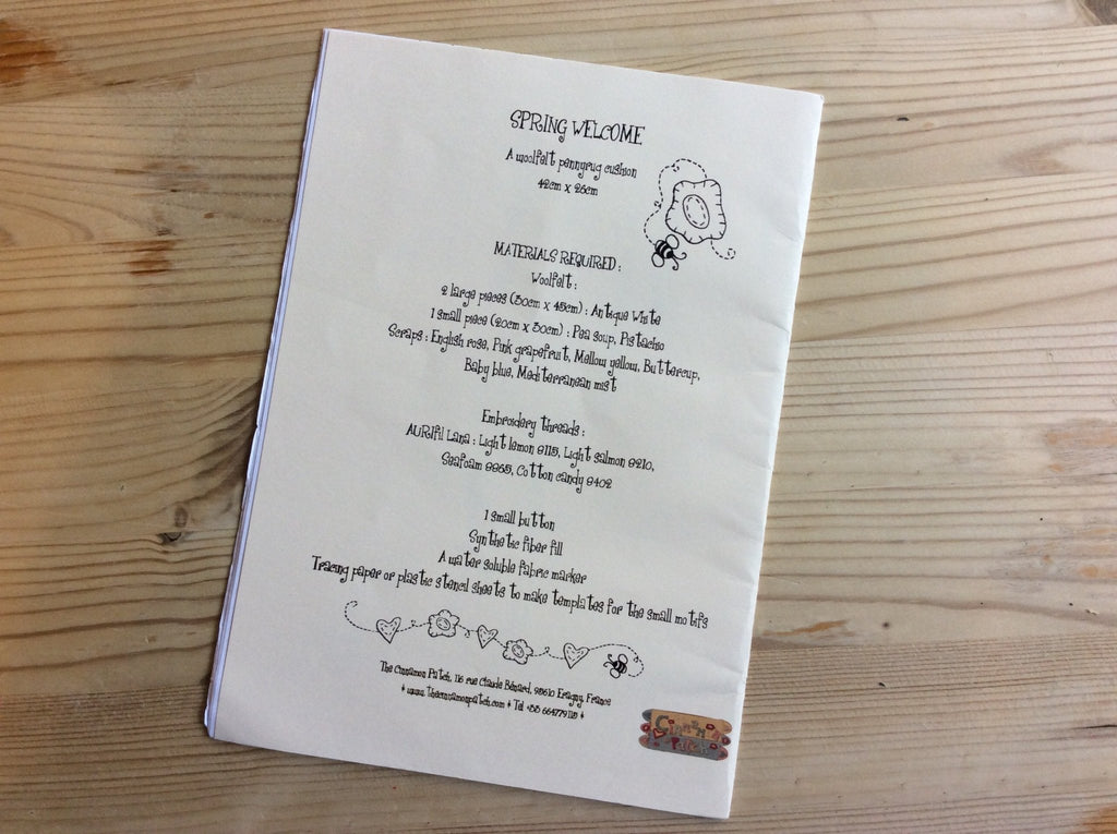 Spring Welcome Wallhanging Pattern for Woolfelt by Cinnamon Patch - The Eternal Maker - UK Fabric Shop