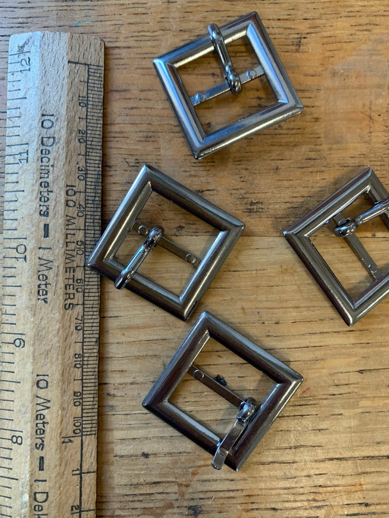 Square Gunmetal Buckle - 20mm - With Prong - The Eternal Maker - UK Fabric Shop