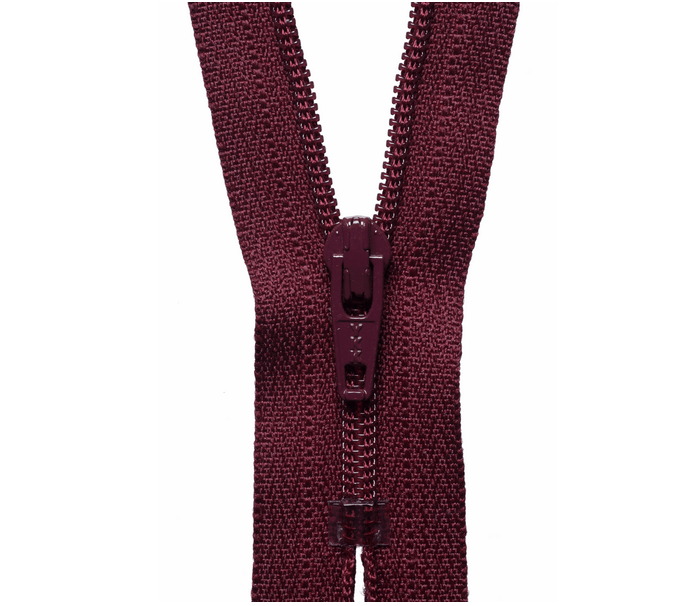 Standard Zip - 20cm/ 8" - 527 Dark Wine - The Eternal Maker - UK Fabric Shop