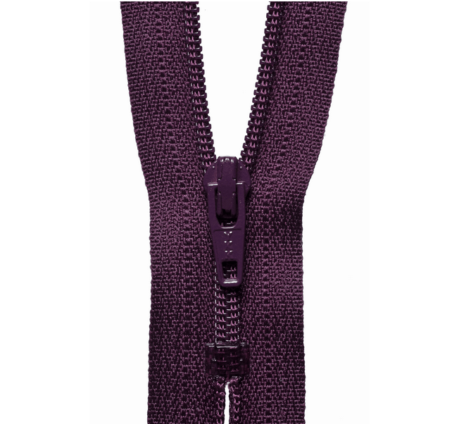 Standard Zip - 20cm/ 8" - Dark Plum 230 - The Eternal Maker - UK Fabric Shop