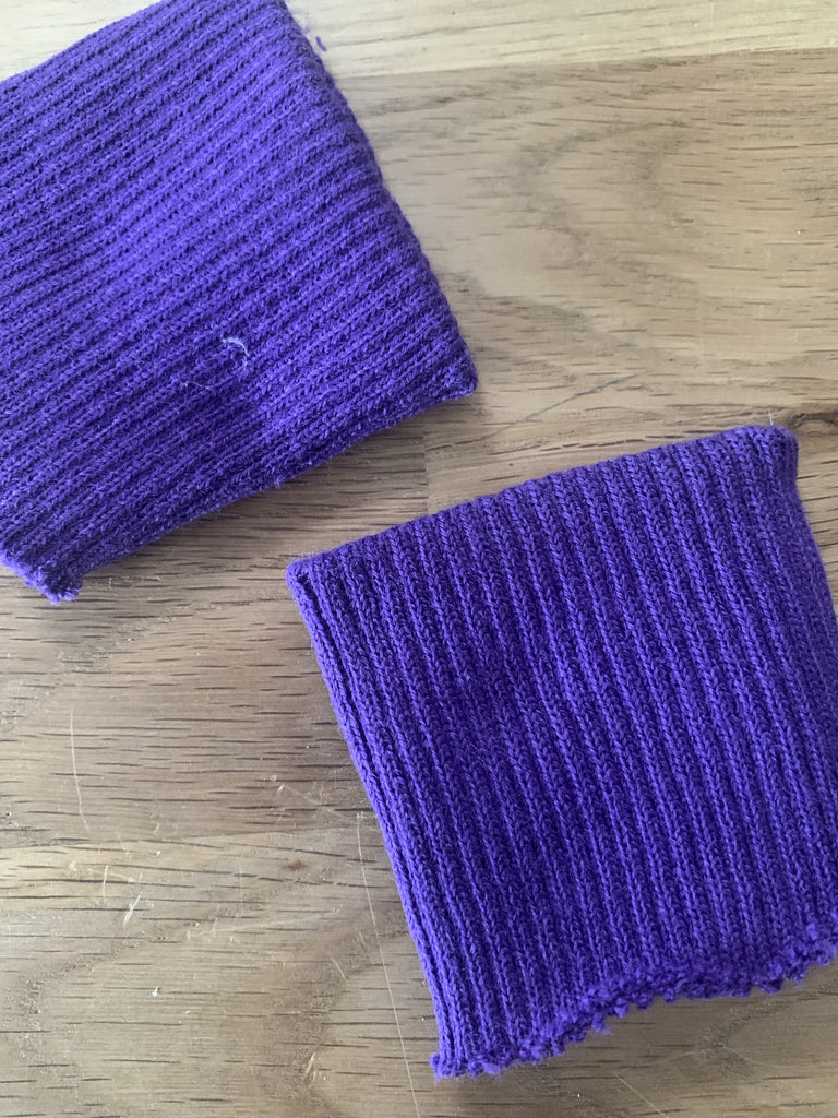 Stephanoise Fabric Ribbed Cuffs - Purple