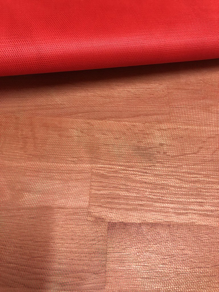 Stephanoise Fabric Tulle Dress Netting - Red - per metre