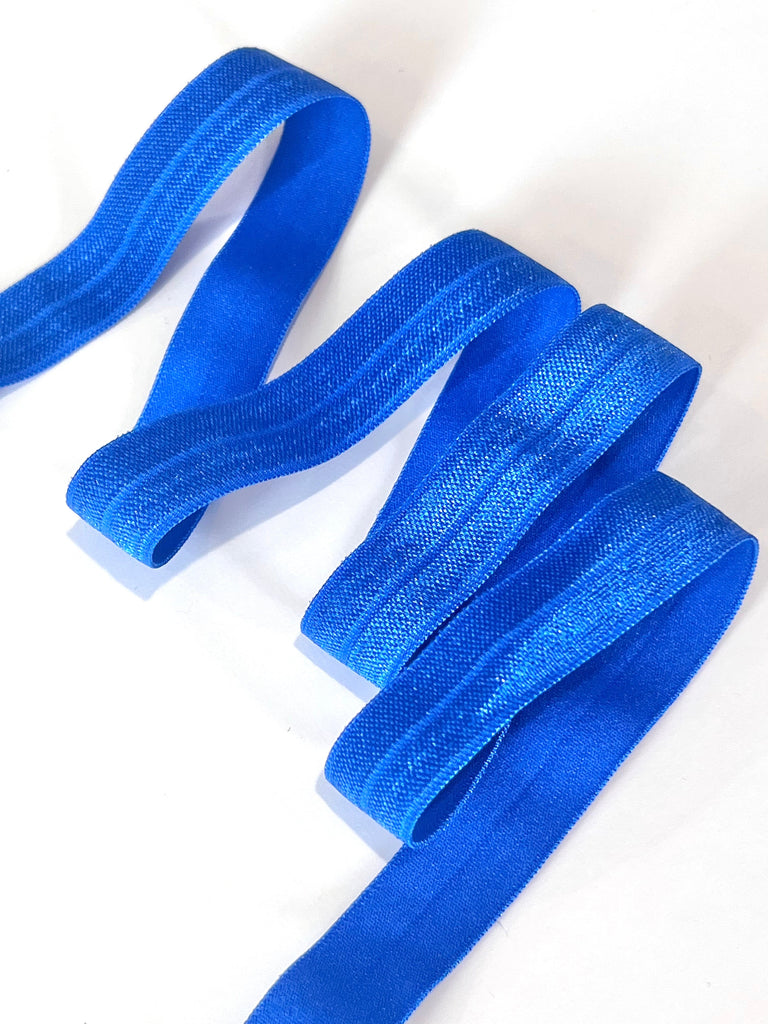 Stephanoise Ribbon and Trims Fold Over Elastic (FOE) - Cobalt