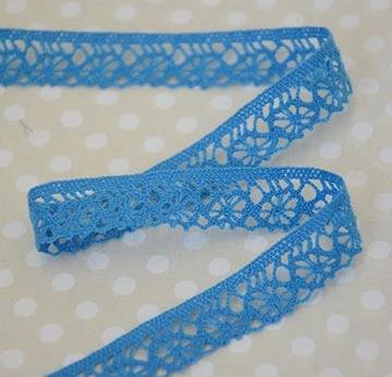 Stephanoise Ribbon and Trims Lace Edge Trim - 15mm - Turquoise