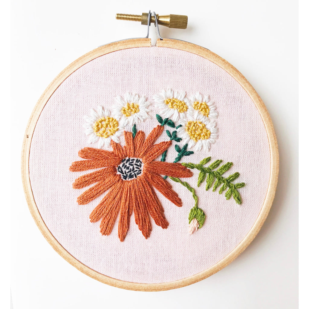 Stitch Happy Kits Retro Daisies - Modern Eco embroidery Kit