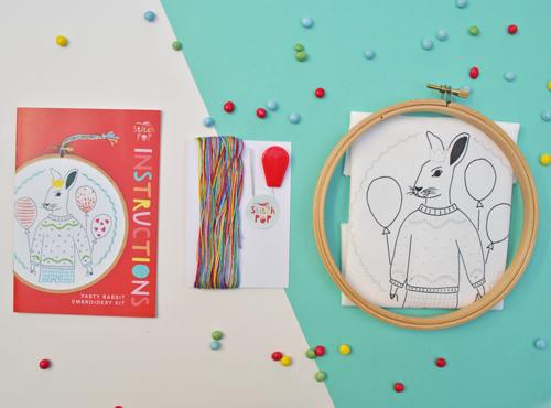 Stitch Pop Kits Party Rabbit - Embroidery Sampler Kit