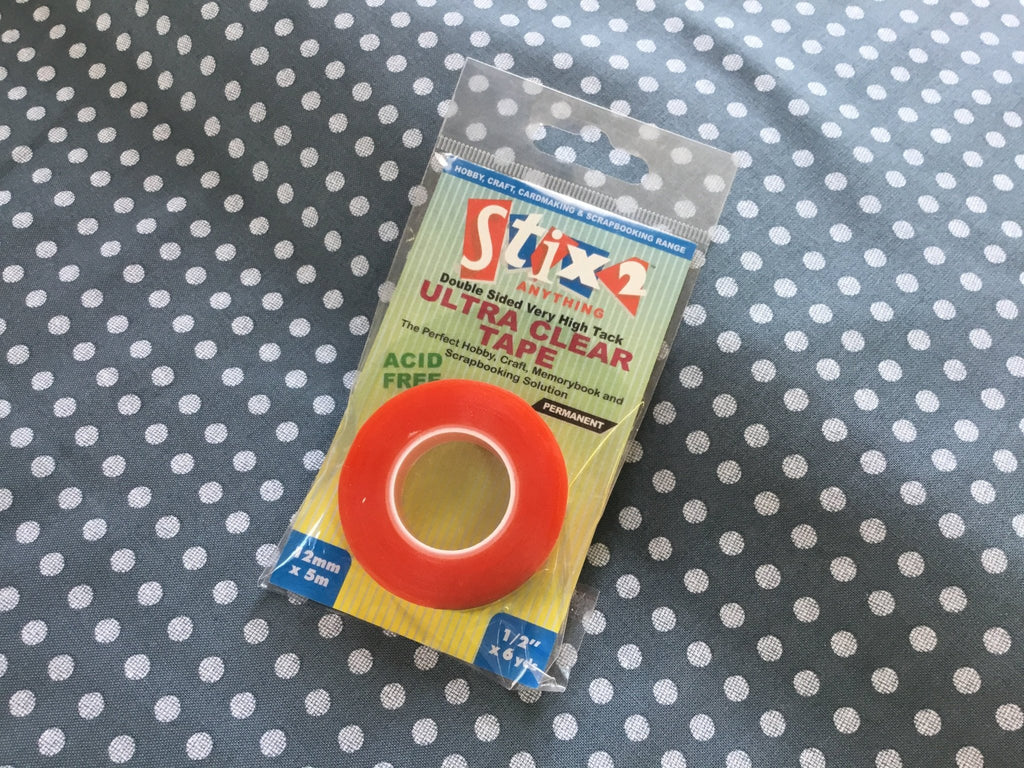 Stix 2 Double Sided Tape Ultra Clear 12mm x 5 metres - The Eternal Maker - UK Fabric Shop
