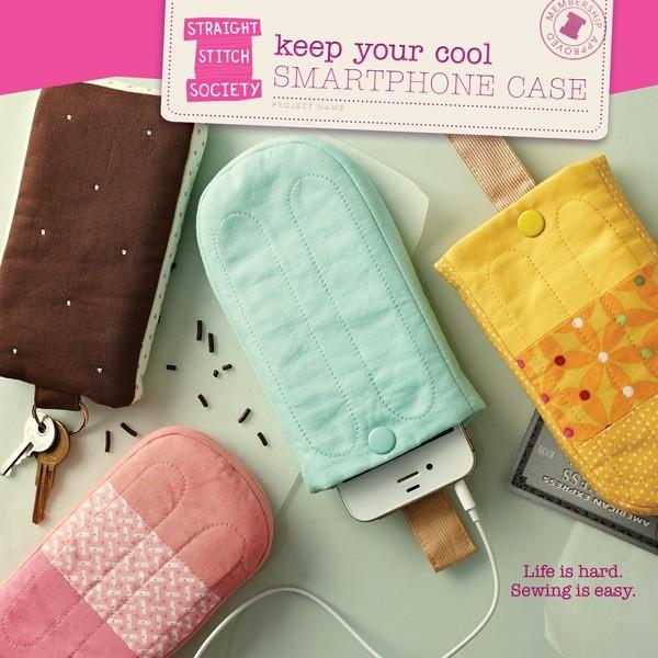 Straight Stitch Society Accessory Patterns Keep Your Cool Smartphone Case - Straight Stitch Society Pattern