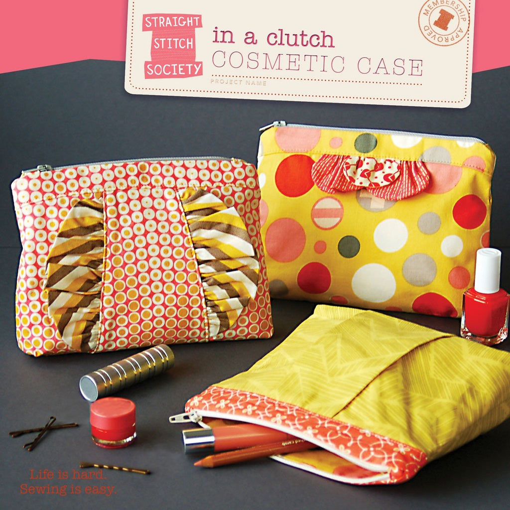 Straight Stitch Society Bag Patterns In a Clutch Cosmetic Case - Straight Stitch Society Patterns