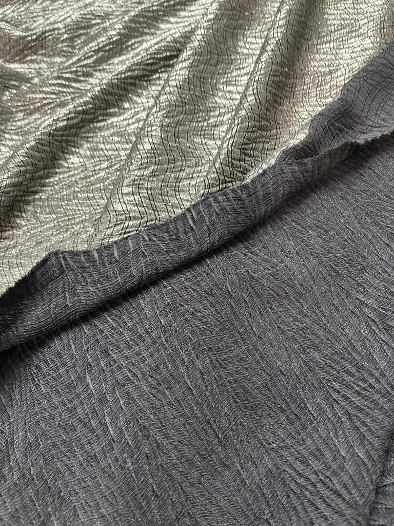 Stretch Lame Ripple - Antique Gold - The Eternal Maker - UK Fabric Shop