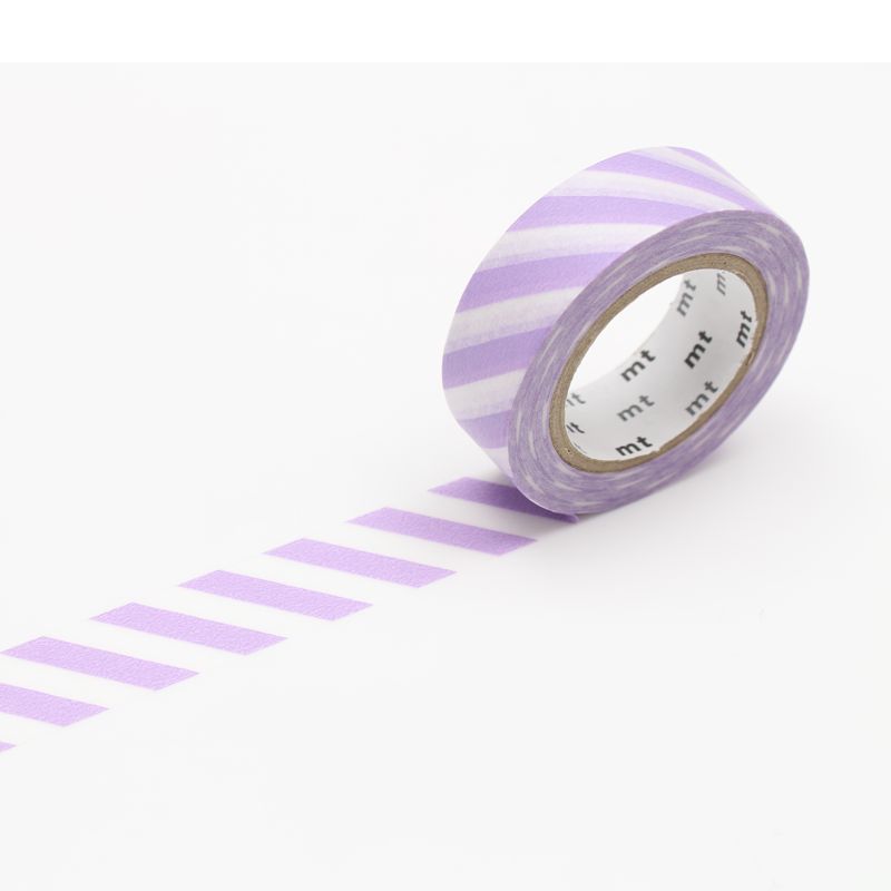 Stripe Lilac - Washi Tape - mt Making Tape - The Eternal Maker - UK Fabric Shop