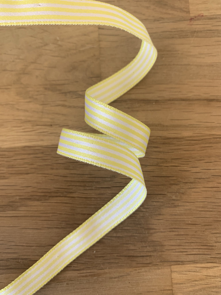Stripe Ribbon - 9mm - Yellow - The Eternal Maker - UK Fabric Shop
