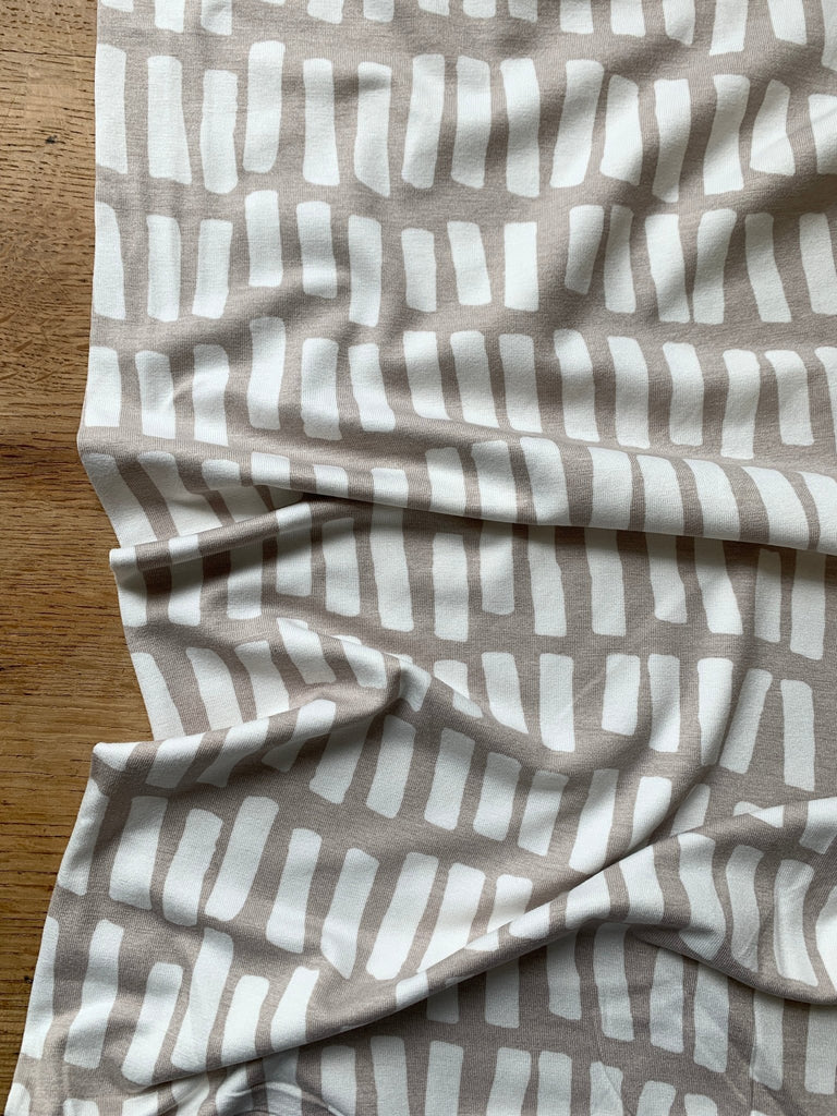 Taupe Sticks - Viscose Jersey - The Eternal Maker - UK Fabric Shop