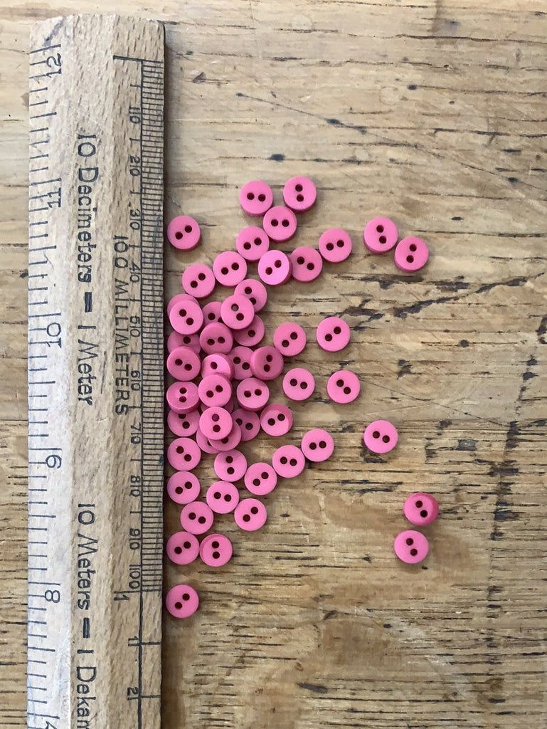 Teeny tiny Fuchsia Buttons 7mm - The Eternal Maker - UK Fabric Shop