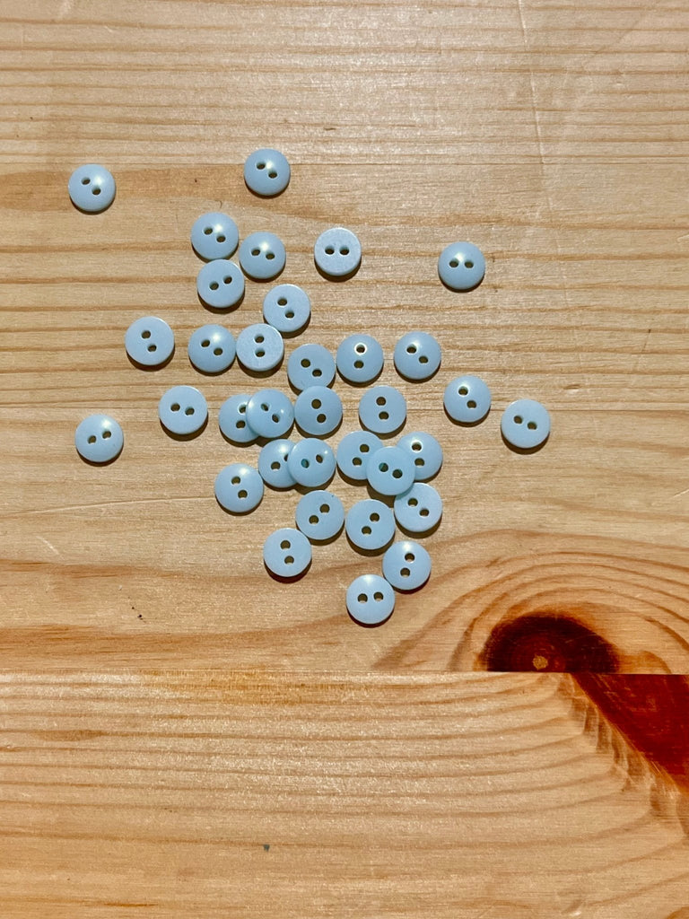 Teeny Tiny Pale Blue Buttons 8mm - The Eternal Maker - UK Fabric Shop