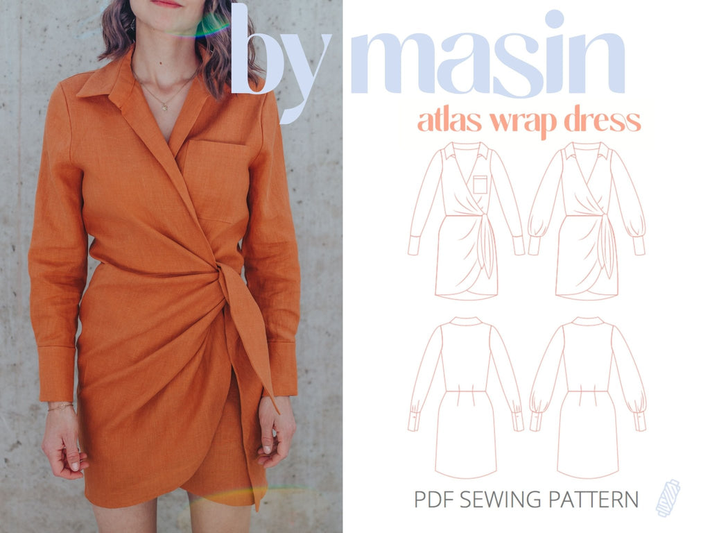 The Atlas Wrap Dress - Masin Sewing Patterns - Digital - The Eternal Maker - UK Fabric Shop