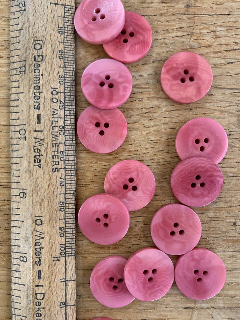 The Button Company Buttons 3 Hole Corozo Nut Button - 16mm - Dusty Rose
