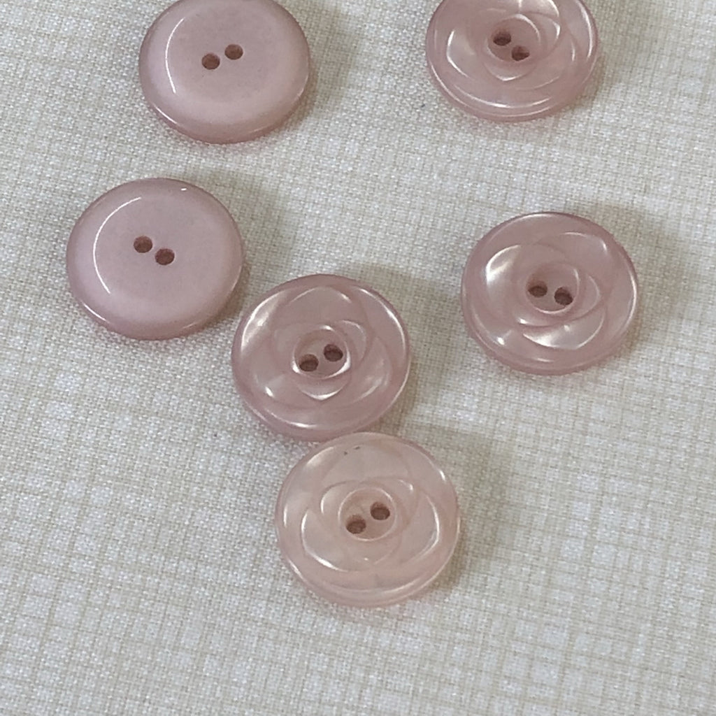 The Button Company Buttons Art Deco Pearly Button - 18mm - Blush
