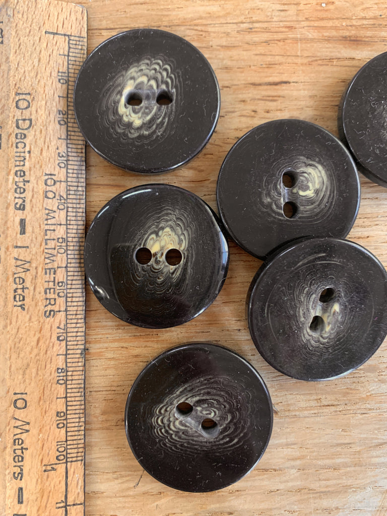 The Button Company Buttons Brown Chunky Button - 34mm