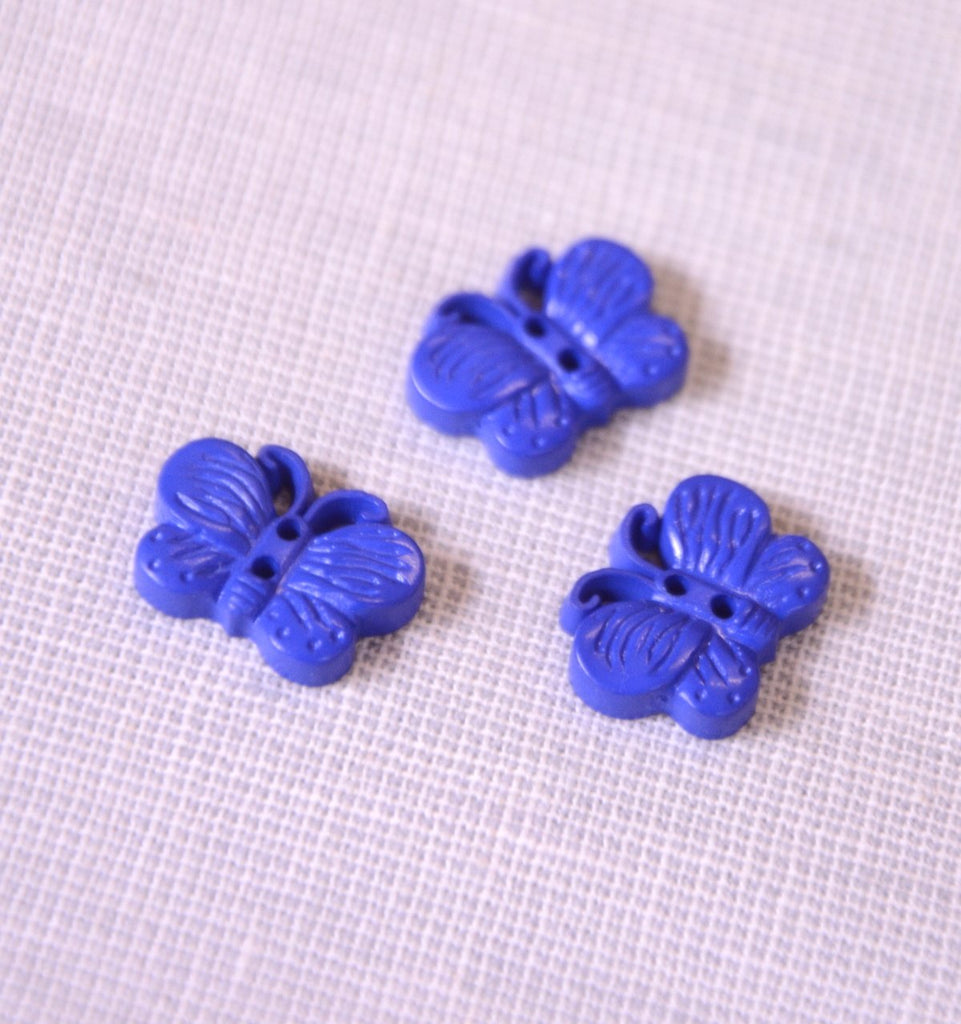 The Button Company Buttons Butterfly Button - 18mm - Blue