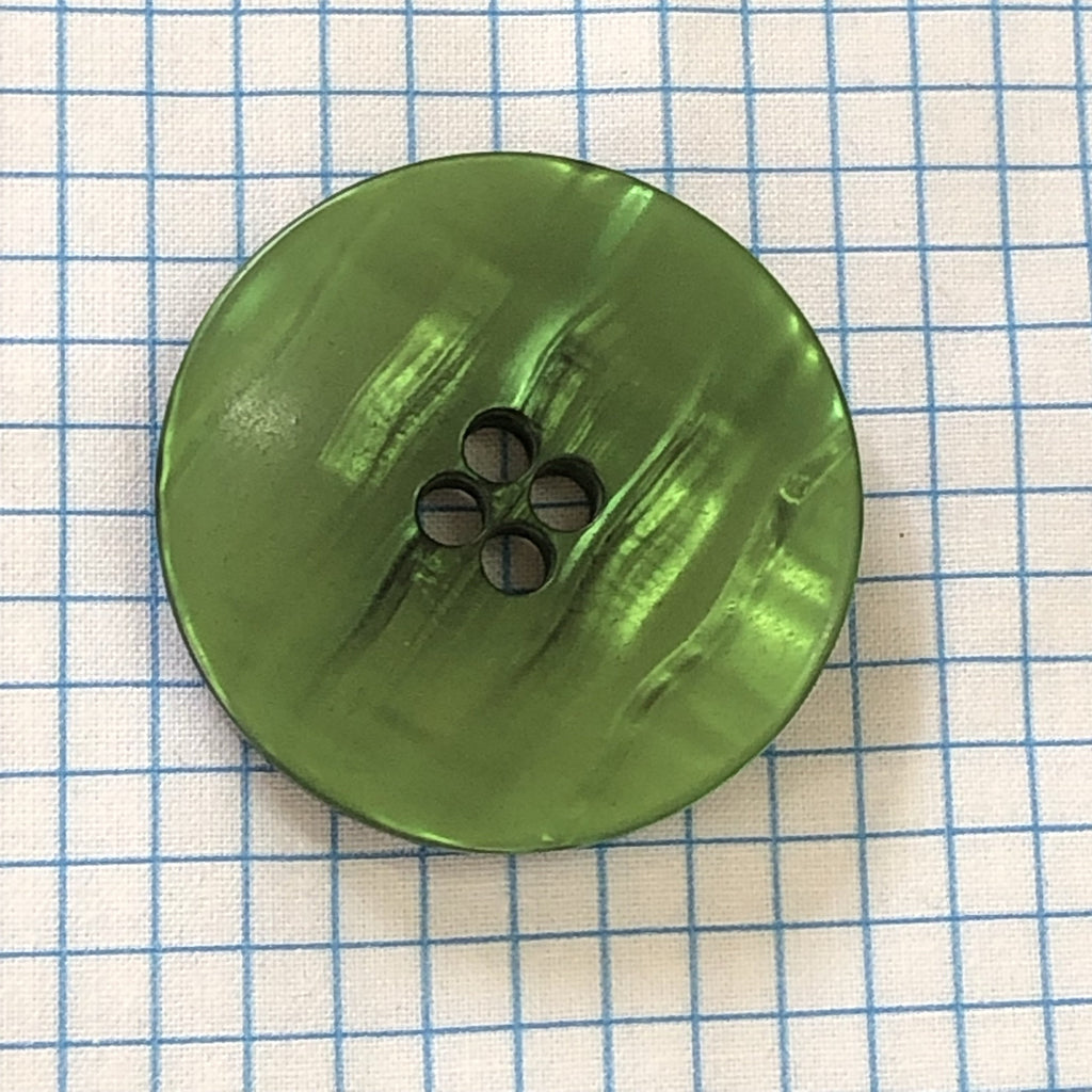 The Button Company Buttons Giant Pearly Button - 50mm - Green