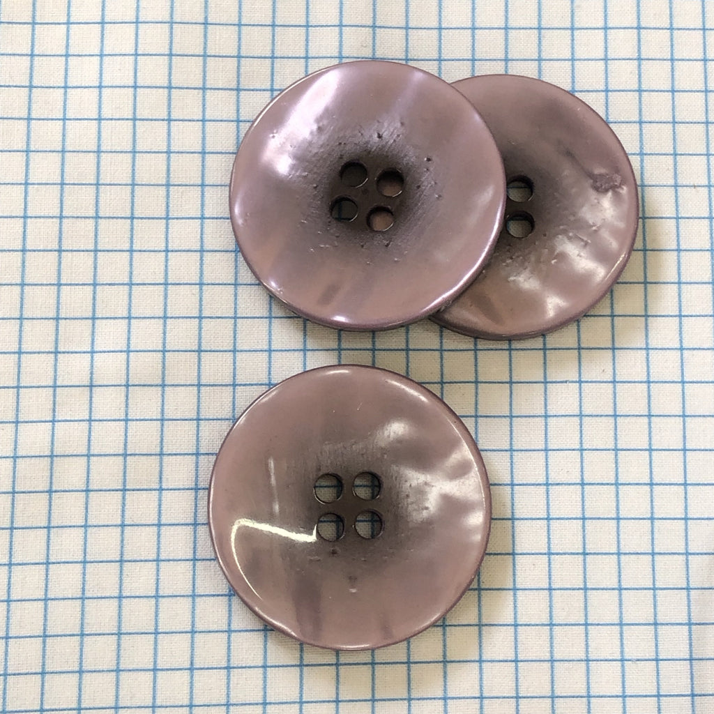 The Button Company Buttons Giant Pearly Button - 50mm - Heather