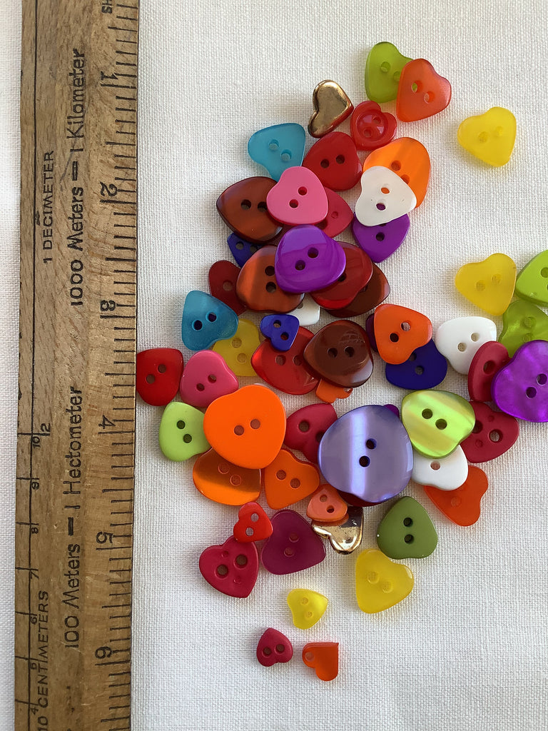 The Button Company Buttons Hearts Galore - Heart Button Mix 25g