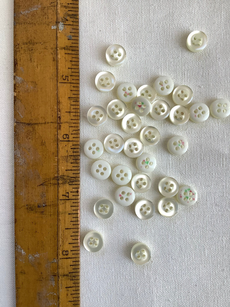 The Button Company Buttons Pearly 4 Hole Shirt Mini Button - 9mm