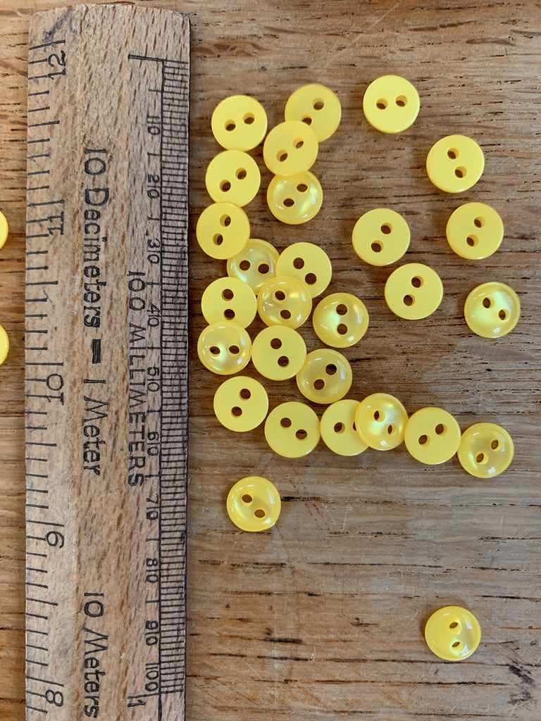 The Button Company Buttons Yellow Baby Buttons - 9mm