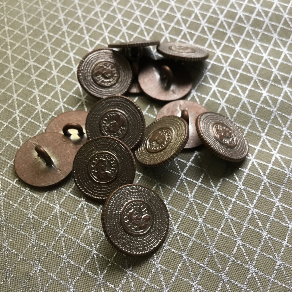The Eternal Maker Buttons Ancient Greek Style Button - 13mm - Light Gold