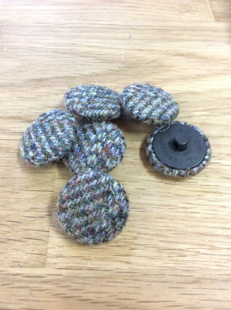 The Eternal Maker Buttons Tweed Fabric Covered Button - 24mm