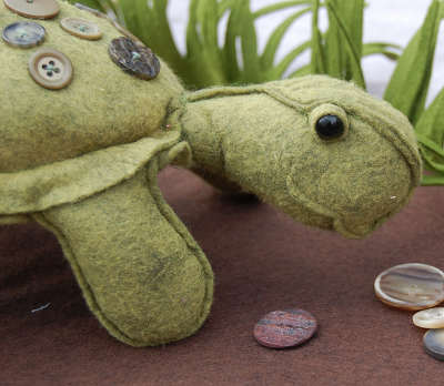 The Eternal Maker Kits Augustus Tortoise Felt Sewing Kit - Charlie Duck Designs