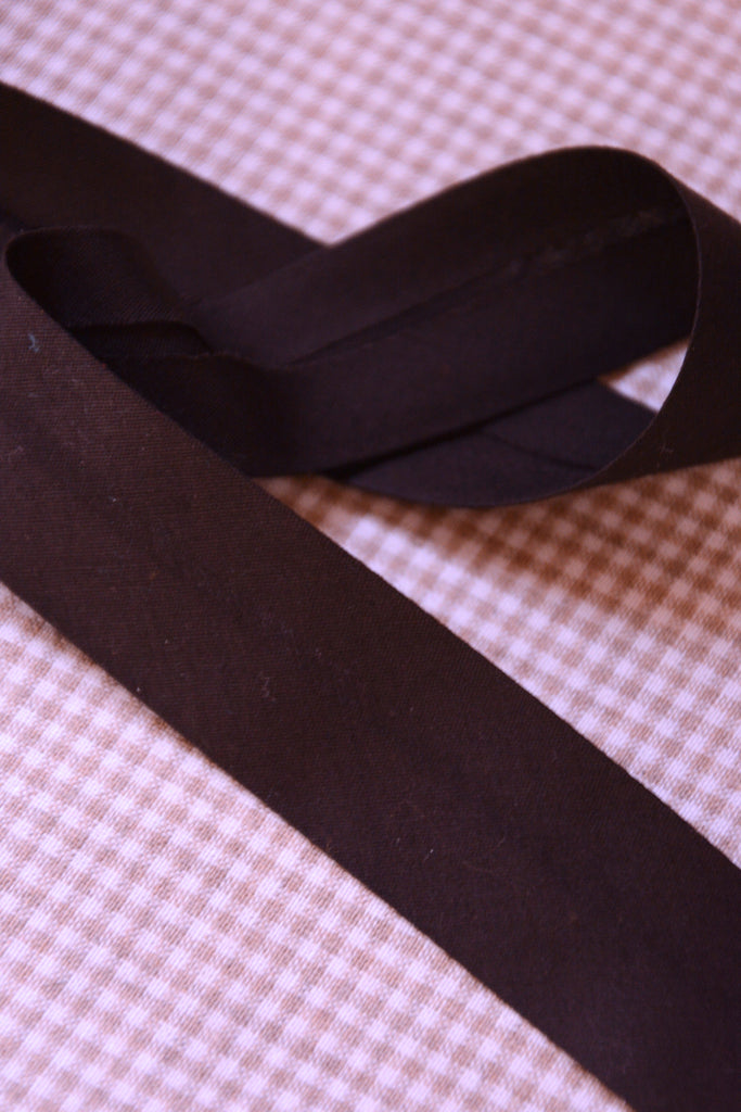 The Eternal Maker Ribbon and Trims Bias Binding Solid Black - 25mm
